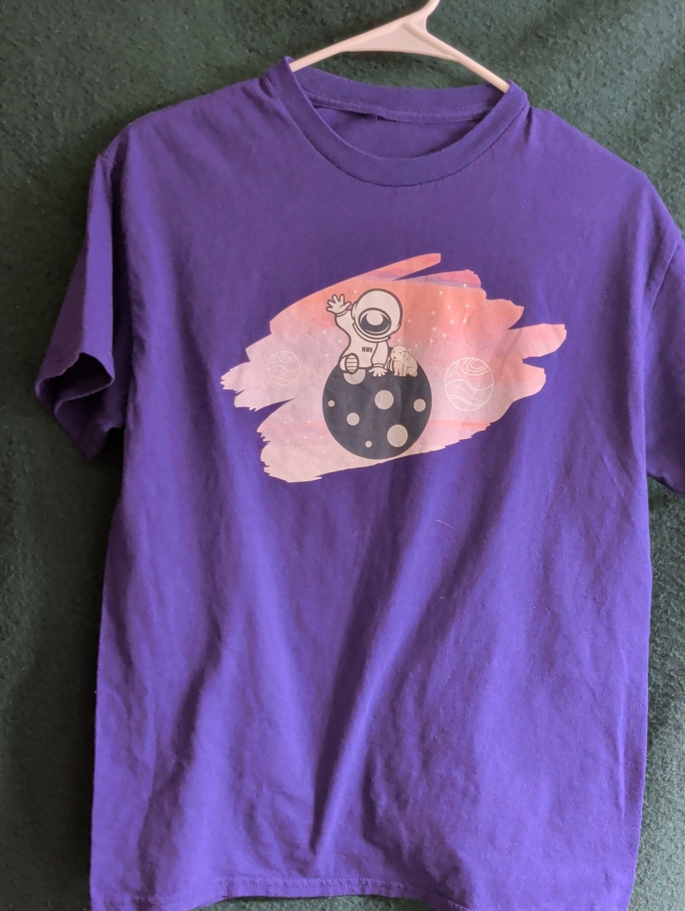 Men's Purple Space Astronaut Graphic Tee